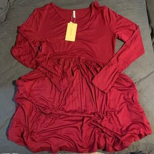 Women’s dress. Maroon